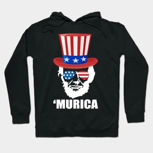 'Murica Abe Lincoln' Amazing July 4th Flag Gift Hoodie